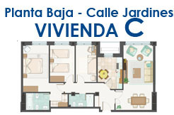 Calle Jardines, planta baja Vivienda C