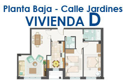 Calle Jardines, planta baja Vivienda D