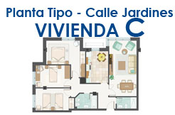 Calle Jardines, planta 2ª  Vivienda C