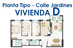 Calle Jardines, planta 2ª Vivienda D