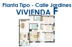 Calle Jardines, planta 3ª Vivienda F