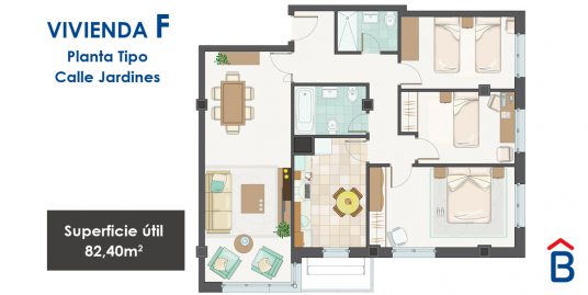 jardines vivienda tipoF